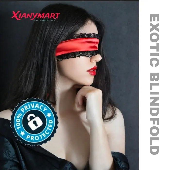 exotic luxury satin blindfold with lace tutup mata satin dengan renda 0