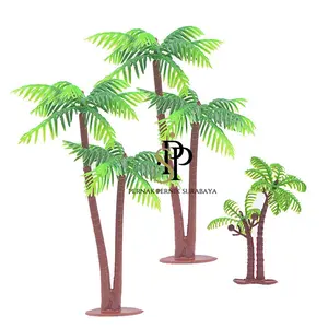 BACTER N9 [1 BIJI] MINIATUR POHON KELAPA PLASTIK KECIL HIASAN KUE TART DECORATION DEKORASI KUE ULANG TAHUN ANAK KEBUN BINATANG RUMPUT COCONUT TREE UNTUK MAKET DIORAMA AQUASCAPE MINI HIASAN AUQARIUM TOPPER TANAMAN SINTETIS PALM TREE