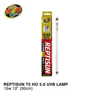 ZOOMED T5 HO 12" UVB 5.0 REPTISUN 15 WATT 30CM LAMPU REPTIL KURA TORTO
