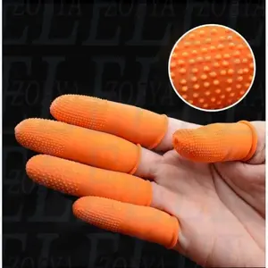 Baru..!! (10pcs) Sarung karet jari Latex ANTI SLIP jari untuk melindungi jari tangan