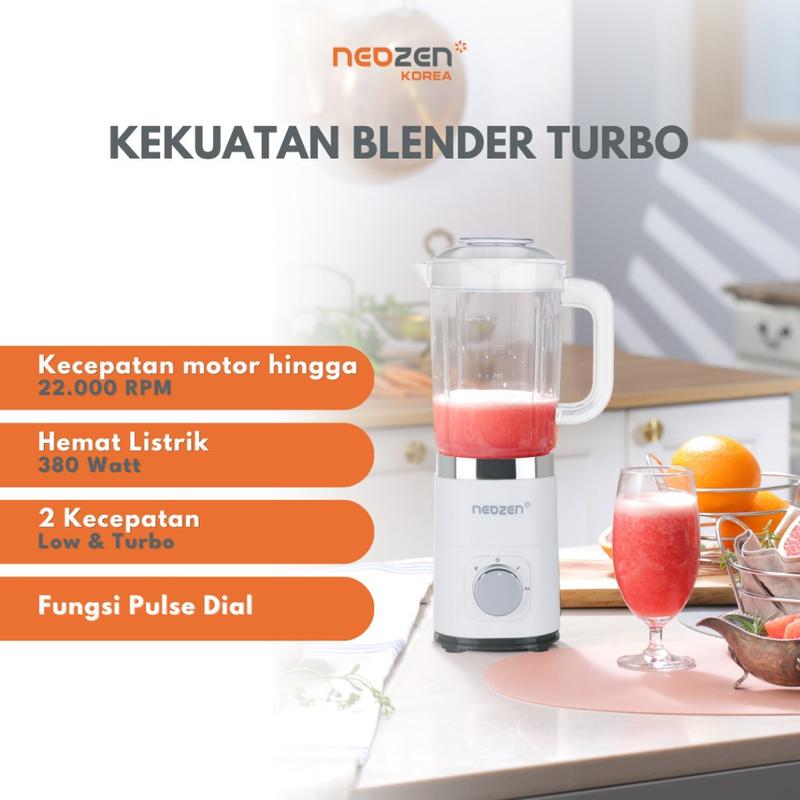 NEOZEN Tuctac Blender - Multifunction Blender Tuc Tac - White - Blender Multi Fungsi - Food Processor Flexie Tritan VIENTA 8