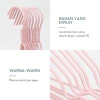 Gambar OHSOME CEO 10.9 Series Clothes Hanger Gantungan Baju Pakaian PVC 10pcs - Soft Blue dari OHSOME Homeliving Kab. Bekasi 3 Tokopedia