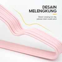 Gambar OHSOME CEO 10.9 Series Clothes Hanger Gantungan Baju Pakaian PVC 10pcs - Soft Blue dari OHSOME Homeliving Kab. Bekasi 4 Tokopedia