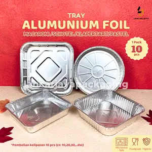 Tray Aluminium Foil Baking Kotak Bulat Untuk Lasagna Macaroni Schotel Kalpertart Brownies Pudding