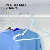Gambar OHSOME CEO 10.9 Series Clothes Hanger Gantungan Baju Pakaian PVC 10pcs - Soft Blue dari OHSOME Homeliving Kab. Bekasi 2 Tokopedia