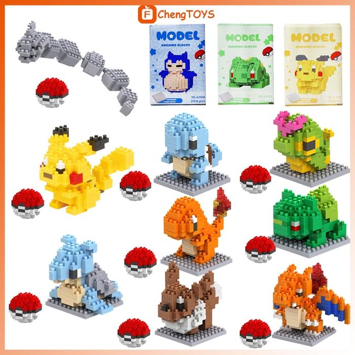 Rusta Block Jual Nano Block Pokemon Series Mainan Balok Susun Edukasi Anak DIY ...