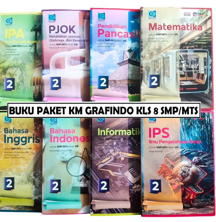 [GFD8] BUKU PAKET GRAFINDO KELAS 8 SMP/MTS KUR. MERDEKA BARU & ORI