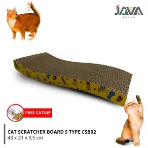 Cat Scratcher Board S Type Garukan Kucing Cakaran Kucing CSB02
