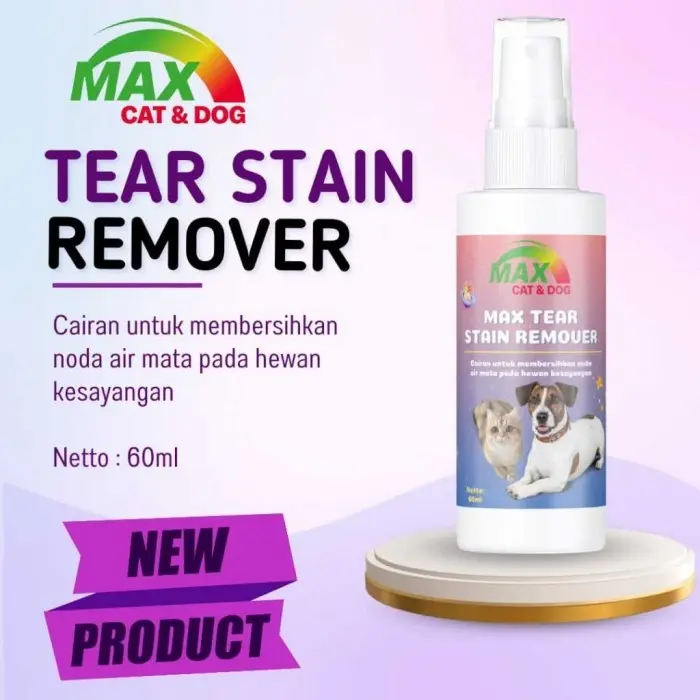 TEAR STAIN REMOVER -Cairan Pembersih Tear Stain/ Noda Air Mata Anjing Kucing - Pembersih Mata Anjing Kucing - Cairan pembersih noda MAX TEAR STAIN