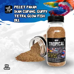 Pelet Pakan Ikan Kecil Cupang Tetra Glow Fish Guppy Small Fish - 50 gram