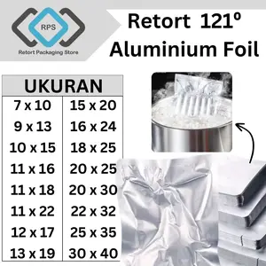 Aluminium vacum Retort Tahan Panas kemasan bisa kukus rebus Boilpack