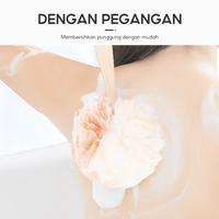 Gambar OHSOME SUNMIKI Shower Puff Spons Mandi Dengan Pegangan Gosok Punggung - Grey dari OHSOME Homeliving Kab. Bekasi 2 Tokopedia