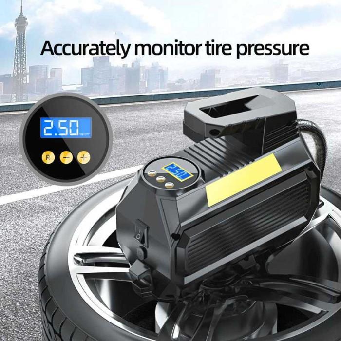 Pompa Angin Ban Mobil Portable Inflator Tire Pump 150 PSI LCD LED 2