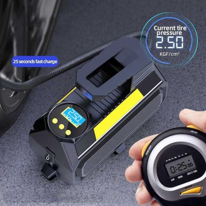 Pompa Angin Ban Mobil Portable Inflator Tire Pump 150 PSI LCD LED 1