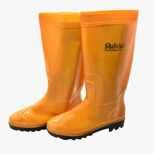 Malvin Sepatu Boots Karet Malvin Kuning Size 40-42 untuk Perlindungan Optimal dan Kenyamanan