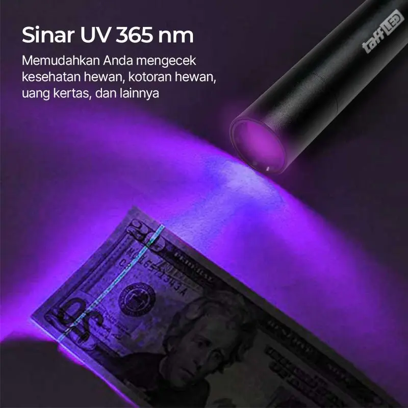 Photo Cat Senter Ultraviolet Pet Urine Detection 365nm S11-Z Hitam 2