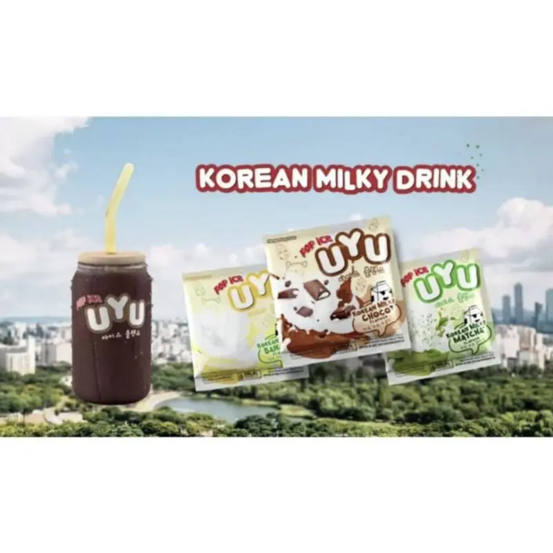 10 BKS POP ICE UYU korean uyu coklat uyu matcha uyu banana UYU CHOCO MALT UYU CHOCO COCONUT UYU DOUBLE CHOCO UYU CHOCO MINT  UYU CHOCO LATTE