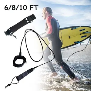 【COD】6/8/10ft Tali Surfing Surfboard Leash Surf Leash Smooth Surfing Leg Rope Selancar Untuk Papan Selancar