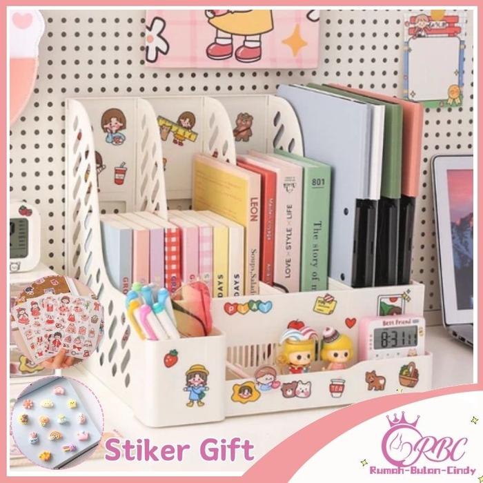 Sticker Di Rak Jual Rak Buku + stiker + tempat pena - Minimalis Rak Penyimpanan ...