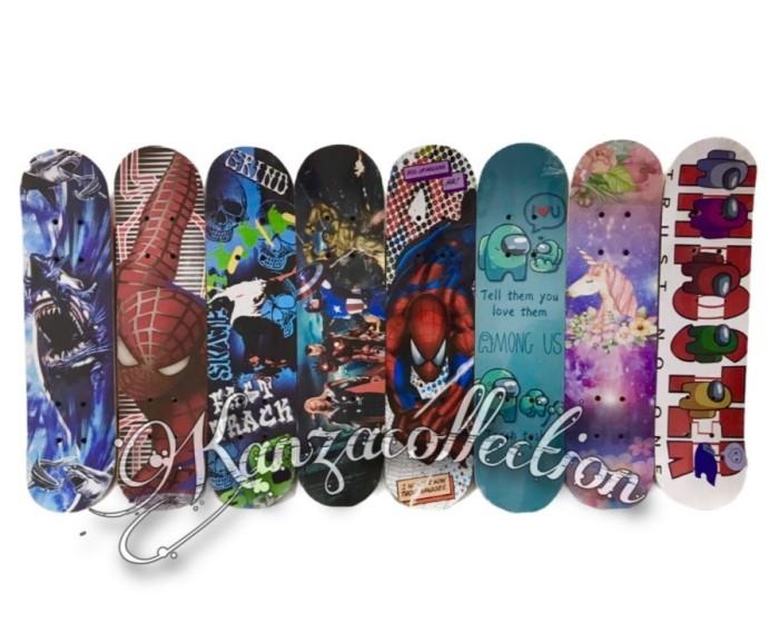 PAPAN SKATE BOARD FULL SET LENGKAP ANAK UKURAN KECIL - S MOTIF GAMBAR 3