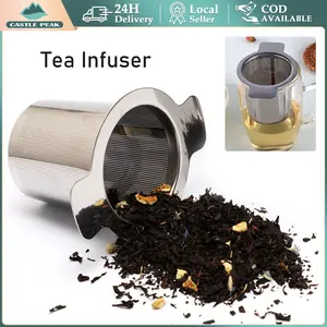 Saringan Teh Stainless Steel Reusable Tea Infuser Strainer Mesh