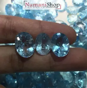 Batu Natural Blue Topaz Brazil/ Sky Blue Topaz HQ
