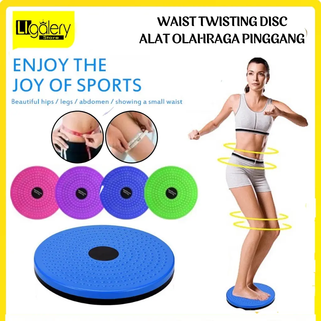 Piring Senam Pinggang Pinggul Alat Senam Olahraga Waist Twisting Magnetic Therapy