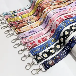 TALI LANYARD Motif Dengan Metal Buckle gantungan KUNCI MOTOR ID CARD FLAZZ