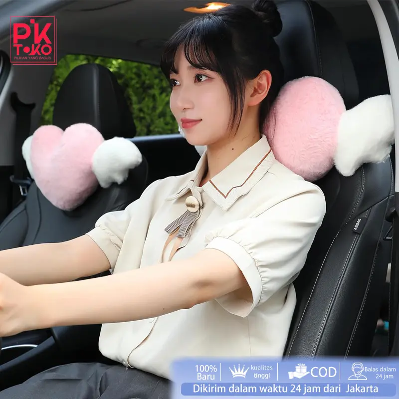 Bantal Jok Mobil 1 Pcs Bantal Mobil Leher Kepala Bantal Leher Berbentuk Cinta Di Dalam Mobil