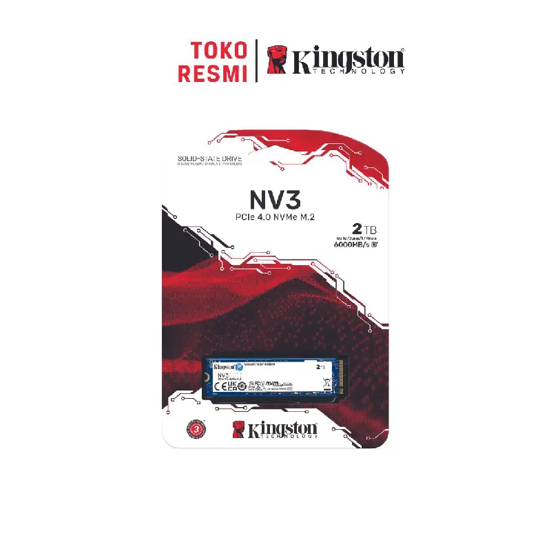 SSD Kingston NV3 500GB 1TB 2TB M.2 NVME PCIe 4.0 2280 PCIe Gen 4x4 (5000MB/s)