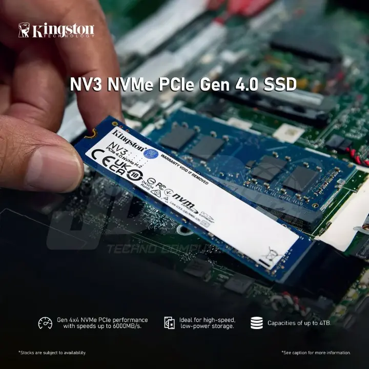 SSD Kingston NV3 500GB 1TB 2TB M.2 NVME PCIe 4.0 2280 PCIe Gen 4x4 (5000MB/s)