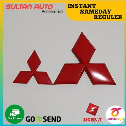 Cover Logo Mitsubishi Xpander Cross 2023 Merah / Logo Segitiga Berlian