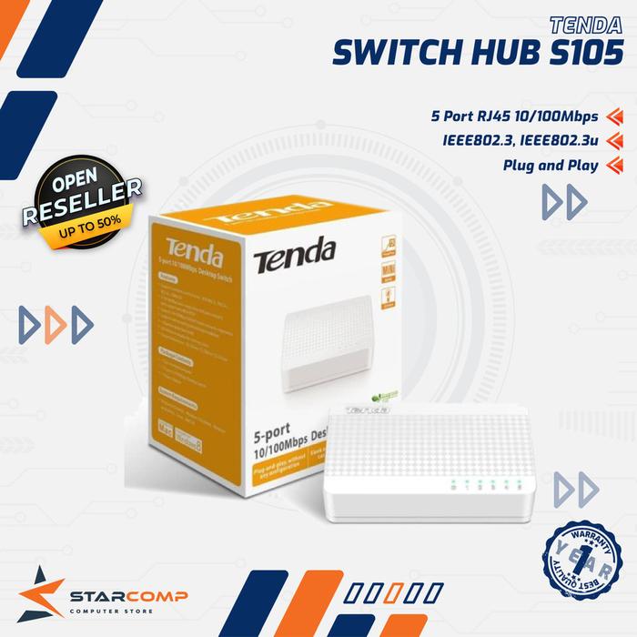 Gambar TENDA S105 Switch Hub 5 port dari Starcomp Purwokerto Kab. Banyumas Tokopedia