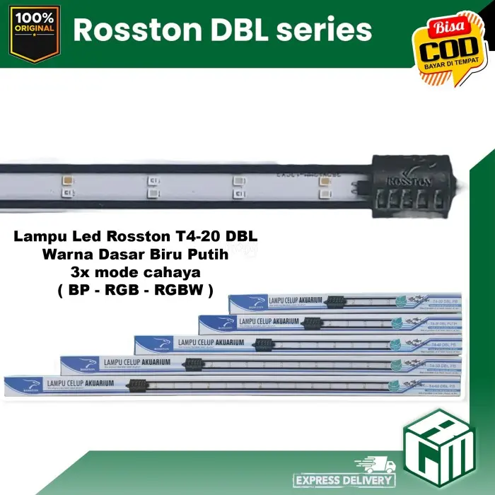 Rosston T4 20 DBL lampu led celup warna 3 in 1 aquarium kolam ikan 1