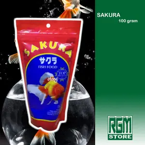 SAKURA makanan pelet pakan ikan mas koki koi hias 100gr