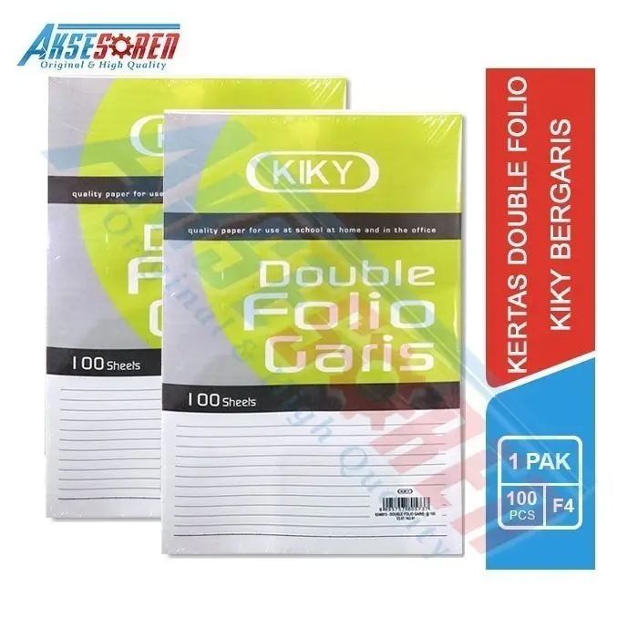 Gambar Kertas Double Folio Bergaris Kiky 1 Pack 100 Sheets / Polio Kiki 1 Pak - 100 Lembar dari Aksesoren Kab. Indramayu 5 Tokopedia
