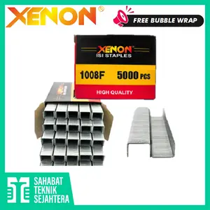 XENON 1008F Isi Staples 8 mm Mesin Paku Tembak U Mata Air Nailer Nail Gun 8mm 1008 F Angin Stapler