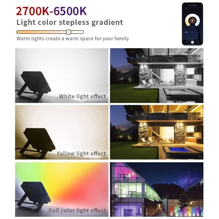 Tuya Outdoor Garden Smart Wifi Floodlight | Lampu Sorot Taman Luar