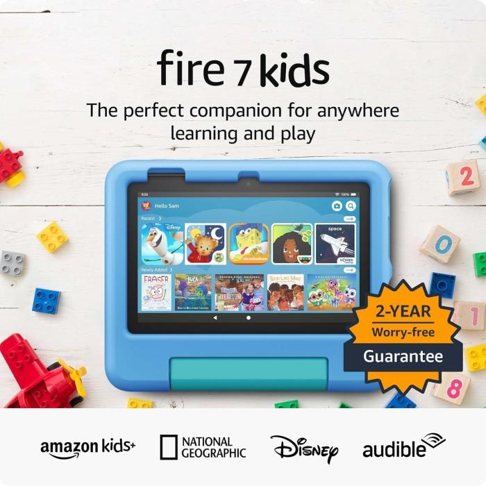 Amazon Fire 7 Kids tablet, ages 3-7 | Encourage curiosity with a tablet designed for growing young minds