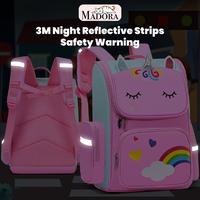Gambar Madora Tas Ransel Anak Sekolah TK SD Cute Stylish Unicorn Backpack Waterproof Tahan Cipratan Air - Pink dari Madora Kota Administrasi Jakarta Utara 3 Tokopedia
