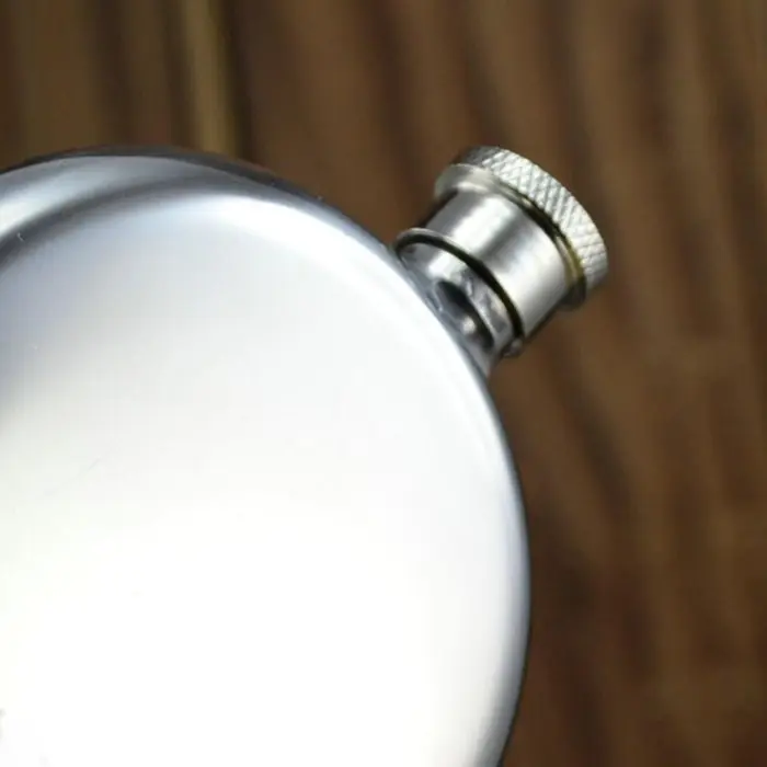 Botol Minum Wine Bir Hip Flask Round Shape Stainless Steel 5oz - B-5 2