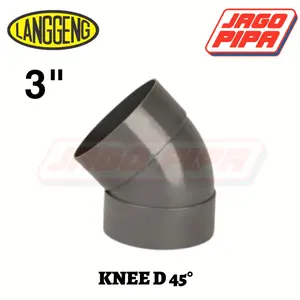 Elbow 45 D 3 Inch Langgeng Knee Knie Siku L 45 Derajat 3" Fitting PVC