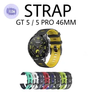 TALI JAM TANGAN STRAP WATCH MODEL TWOTONE SILICONE RUBBER 22MM FOR HUAWEI GT 5 / 5 PRO