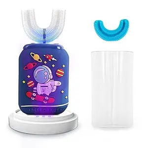 kids Astronaut U Shape Electric Toothbrush for 2-6 Children (blue)