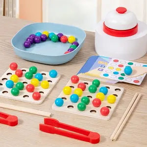Mainan Edukasi Pelatihan Warna Jepit bola / Mainan Menyusun Bola Warna / Mainan Montesorry / Battle Bead Game