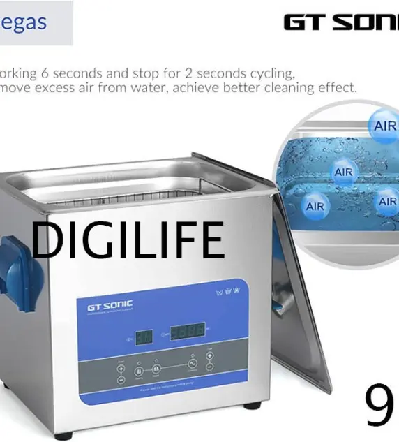Ultrasonic Cleaner 9 Liter GT SONIC R9 9L Degas Ultrasonik Cleanser