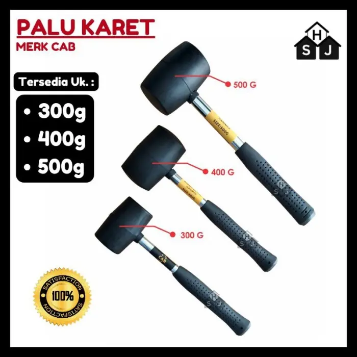 Palu Karet Palu Lantai Keramik / Palu Granit Gagang Besi Martil Rubber Hammer Handle High Quality