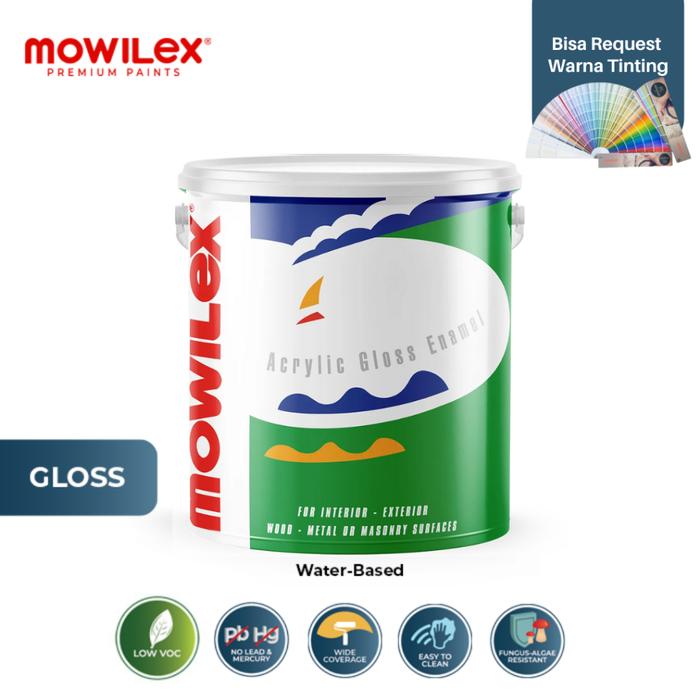 Gambar Mowilex AGE Acrylic Gloss Enamel Cat Interior TINTING COLOUR 2.5 Ltr - B - Green Zone, 2.5 Ltr dari Mowilex Indonesia Kota Administrasi Jakarta Barat Tokopedia