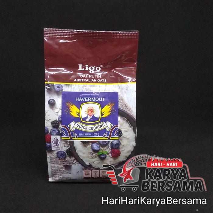 Gambar LIGO HAVERMOUNT QUICK COOKING WHITE OATS 500GR dari HariHariKaryaBersama Kota Medan Tokopedia