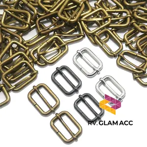 (12 Pcs) Ring Jalan Tas 2.0 CM Tebal 3 MM - Adjuster Tali Tas - Ring Geser Besi / Aksesoris Tas